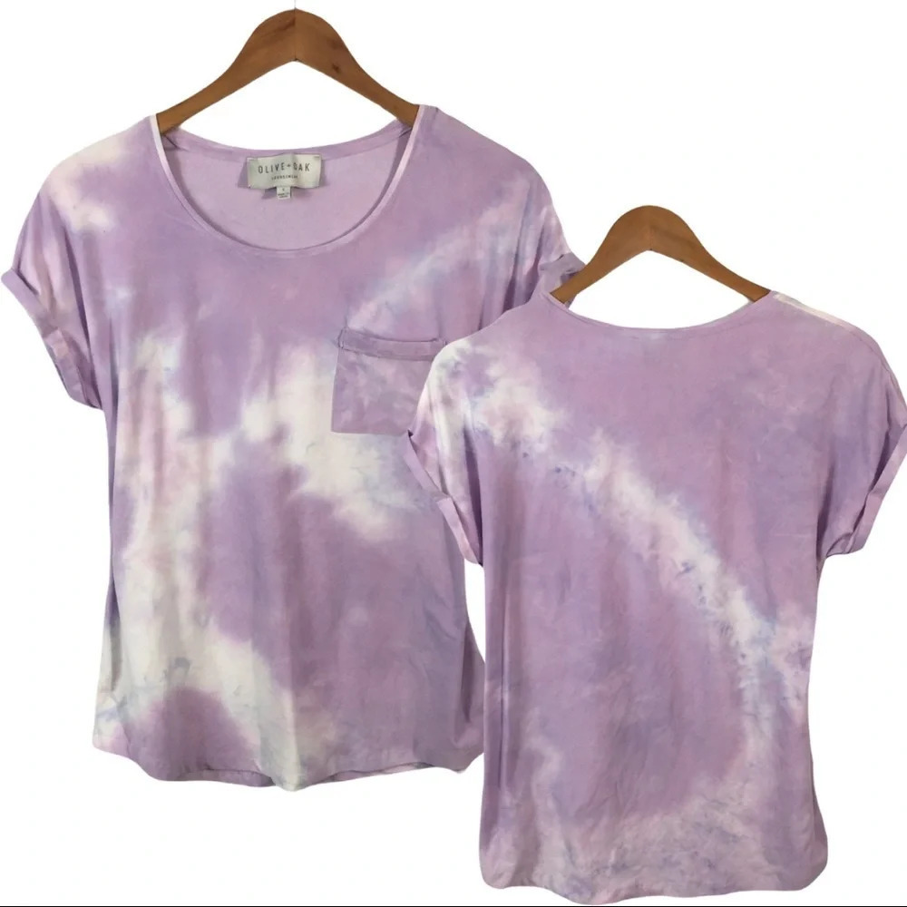 WS595 Olive & Oak Tie Dye Lounge Wear Shirt S